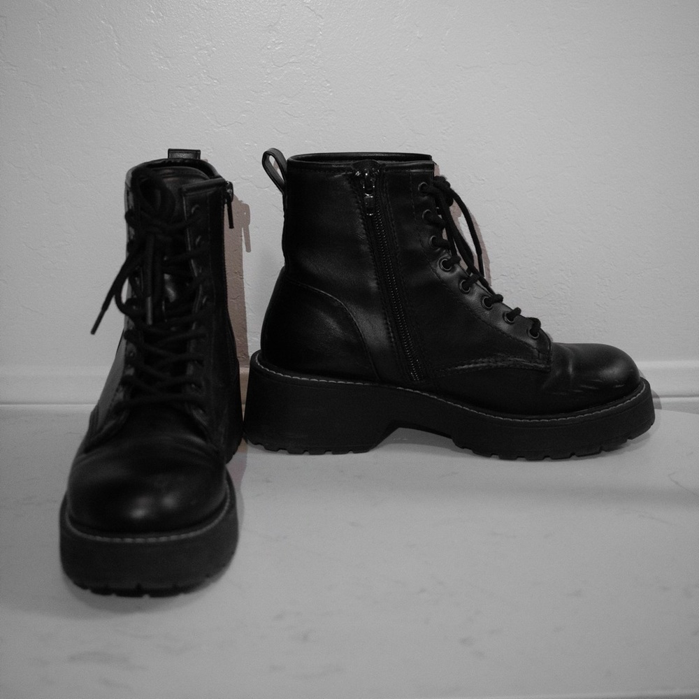 Black Combat Boots - Madden Girl